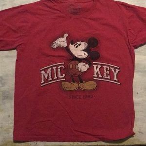 Red Disney store Mickey Mouse t-shirt